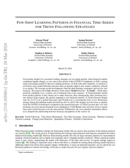 Few-Shot Learning Patterns in Financial Time-Series for Trend-Following
  Strategies