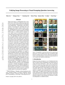 Unifying Image Processing as Visual Prompting Question Answering