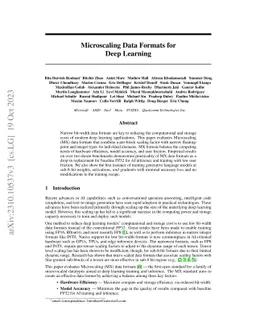 Microscaling Data Formats for Deep Learning