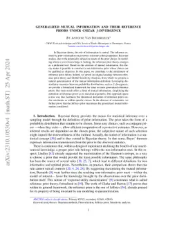 Generalized mutual information and their reference priors under Csizar
  f-divergence