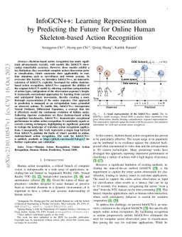 InfoGCN++: Learning Representation by Predicting the Future for Online
  Human Skeleton-based Action Recognition