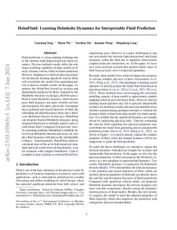 HelmFluid: Learning Helmholtz Dynamics for Interpretable Fluid
  Prediction
