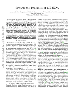 Towards the Imagenets of ML4EDA