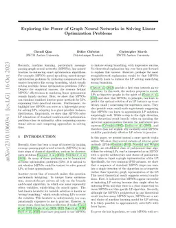 Exploring the Power of Graph Neural Networks in Solving Linear
  Optimization Problems