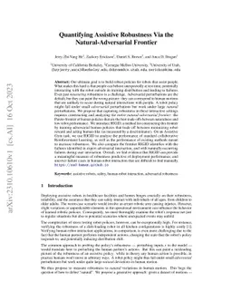 Quantifying Assistive Robustness Via the Natural-Adversarial Frontier
