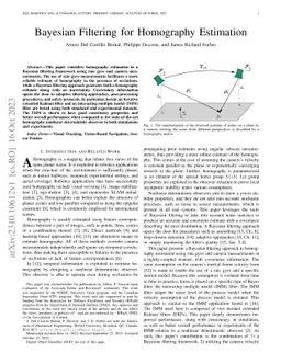 Bayesian Filtering for Homography Estimation
