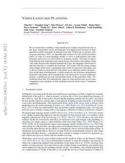 Video Language Planning