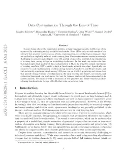 Data Contamination Through the Lens of Time