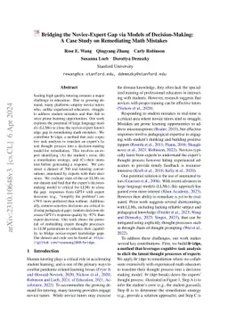 Bridging the Novice-Expert Gap via Models of Decision-Making: A Case
  Study on Remediating Math Mistakes