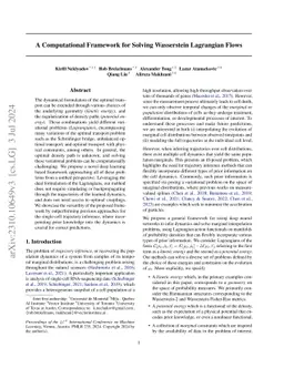 A Computational Framework for Solving Wasserstein Lagrangian Flows