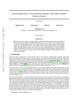 A decoder-only foundation model for time-series forecasting