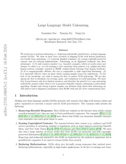 Large Language Model Unlearning