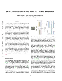 PELA: Learning Parameter-Efficient Models with Low-Rank Approximation