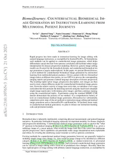 BiomedJourney: Counterfactual Biomedical Image Generation by
  Instruction-Learning from Multimodal Patient Journeys