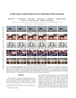 LAMP: Learn A Motion Pattern for Few-Shot-Based Video Generation