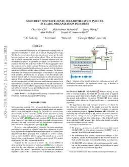 SD-HuBERT: Sentence-Level Self-Distillation Induces Syllabic Organization in HuBERT