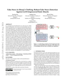 Fake News in Sheep's Clothing: Robust Fake News Detection Against
  LLM-Empowered Style Attacks