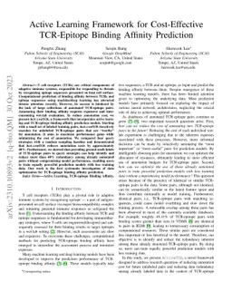 Active Learning Framework for Cost-Effective TCR-Epitope Binding
  Affinity Prediction