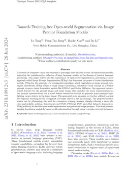 Towards Training-free Open-world Segmentation via Image Prompt
  Foundation Models