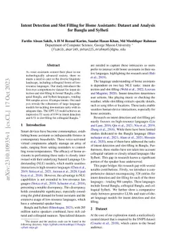 Intent Detection and Slot Filling for Home Assistants: Dataset and
  Analysis for Bangla and Sylheti