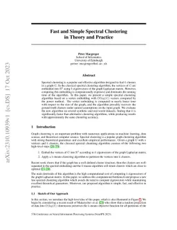 Fast and Simple Spectral Clustering in Theory and Practice
