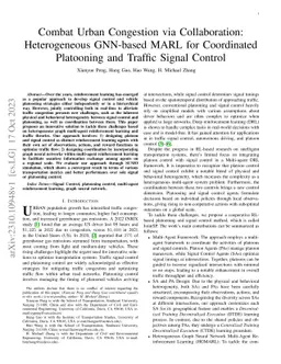 Combat Urban Congestion via Collaboration: Heterogeneous GNN-based MARL for Coordinated Platooning and Traffic Signal Control