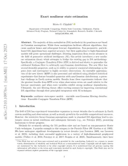 Exact nonlinear state estimation