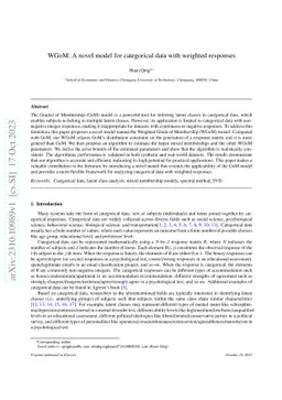 Mixed membership estimation for categorical data with weighted responses