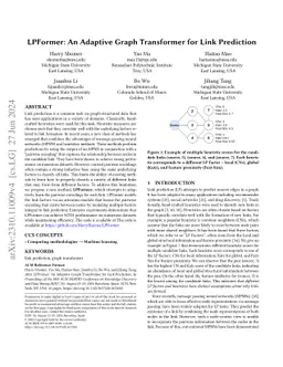 LPFormer: An Adaptive Graph Transformer for Link Prediction