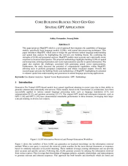 Core Building Blocks: Next Gen Geo Spatial GPT Application