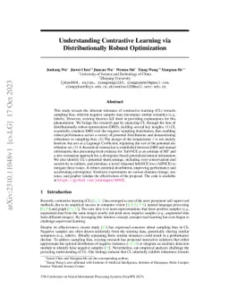 Understanding Contrastive Learning via Distributionally Robust
  Optimization