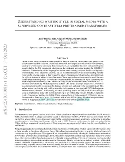 Understanding writing style in social media with a supervised
  contrastively pre-trained transformer