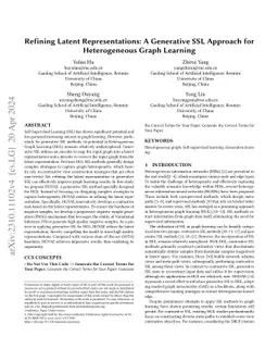 Refining Latent Representations: A Generative SSL Approach for
  Heterogeneous Graph Learning