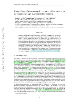 BayesDiff: Estimating Pixel-wise Uncertainty in Diffusion via Bayesian
  Inference