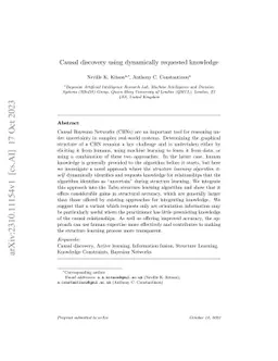 Causal discovery using dynamically requested knowledge