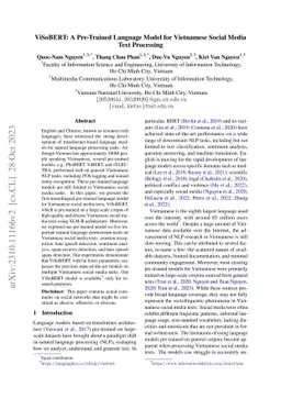 ViSoBERT: A Pre-Trained Language Model for Vietnamese Social Media Text
  Processing