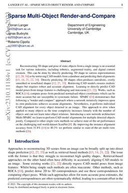 Sparse Multi-Object Render-and-Compare