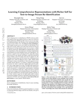Learning Comprehensive Representations with Richer Self for
  Text-to-Image Person Re-Identification