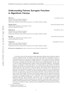 Understanding Fairness Surrogate Functions in Algorithmic Fairness