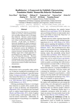 RealBehavior: A Framework for Faithfully Characterizing Foundation
  Models' Human-like Behavior Mechanisms