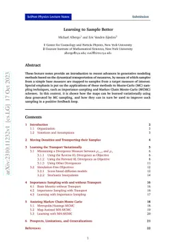 Learning to Sample Better