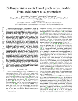 Self-supervision meets kernel graph neural models: From architecture to
  augmentations