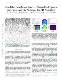 CorrTalk: Correlation Between Hierarchical Speech and Facial Activity
  Variances for 3D Animation