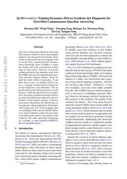 QADYNAMICS: Training Dynamics-Driven Synthetic QA Diagnostic for
  Zero-Shot Commonsense Question Answering
