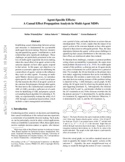 Agent-Specific Effects: A Causal Effect Propagation Analysis in
  Multi-Agent MDPs