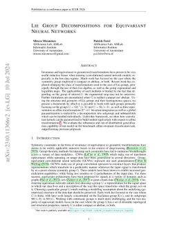 Lie Group Decompositions for Equivariant Neural Networks