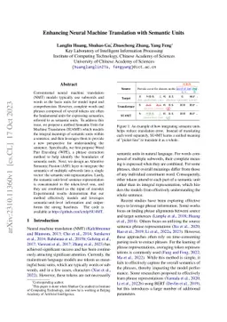 Enhancing Neural Machine Translation with Semantic Units