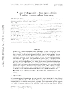 A voxel-level approach to brain age prediction: A method to assess
  regional brain aging