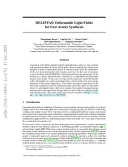 DELIFFAS: Deformable Light Fields for Fast Avatar Synthesis