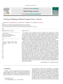Tracking and Mapping in Medical Computer Vision: A Review